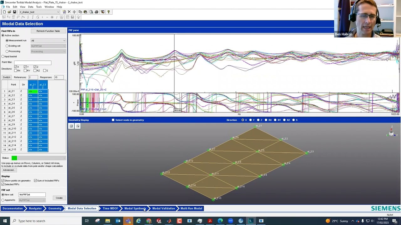 Siemens Simcenter Testlab Modal Analysis Tutorial video guide part 1 of 2