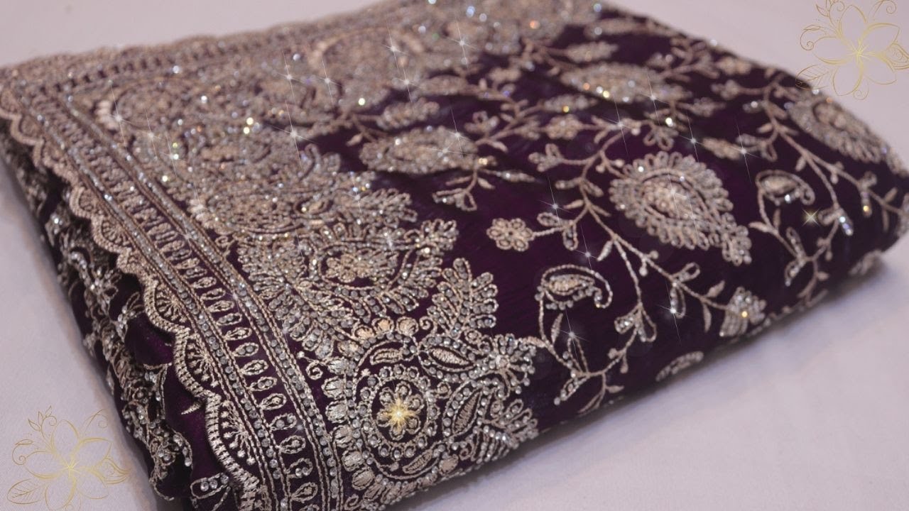 ARNG-4201 “The Russian Violet” Premium Designer Saree||Fendi Fabric||Zari||Crystals