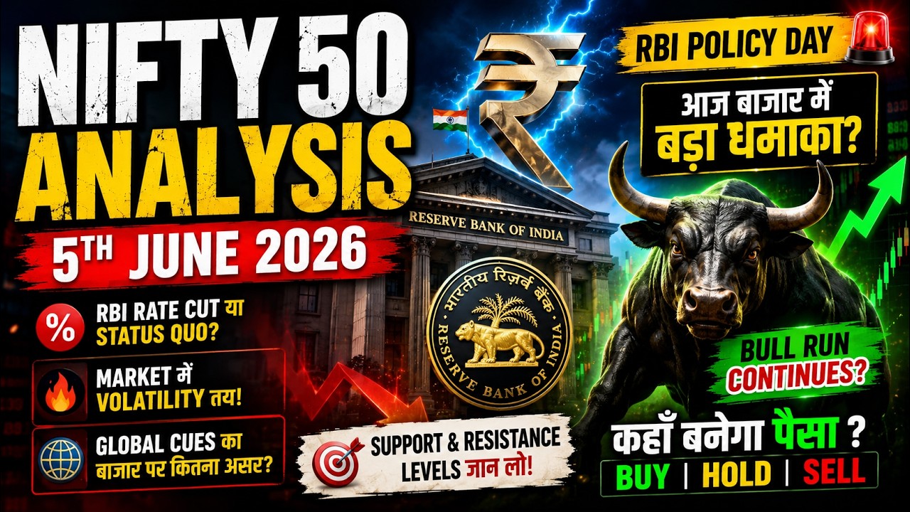 Nifty 50 Before RBI Policy! Biggest Move of June Coming? 5th June 2026