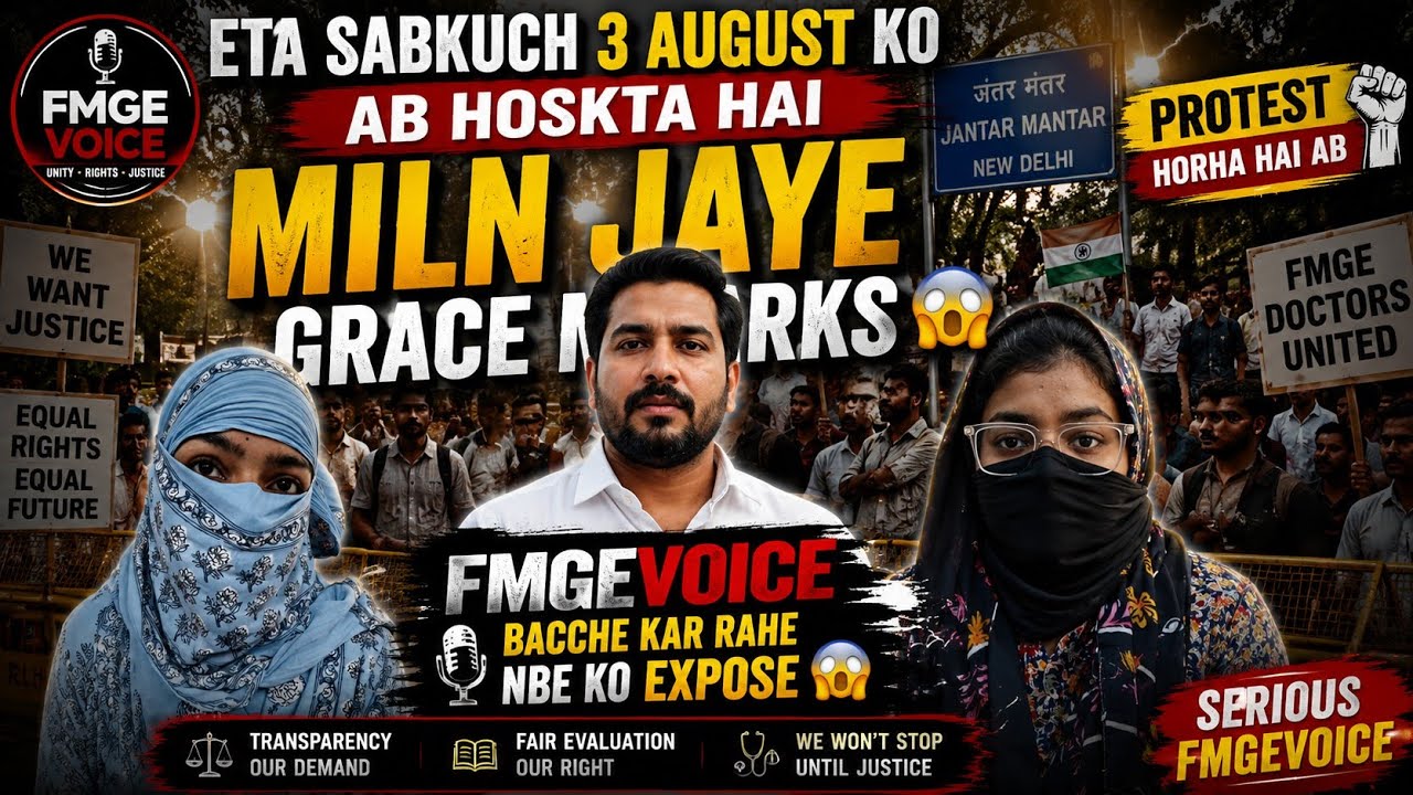 FMG ne ye kya kh diya 💭🤯3 August FMGE Protest ka khulasa 😱 nbe ka prdafas? | #fmge @fmge_voice #fmg