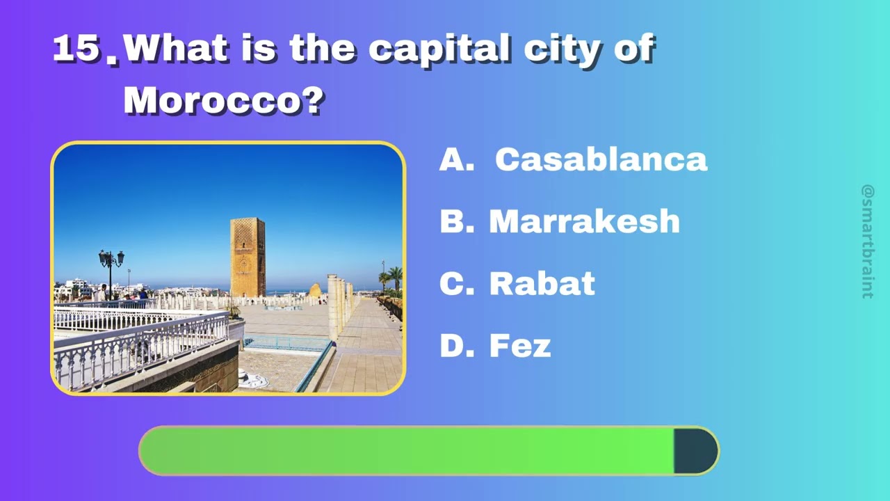 🌍 Guess the Capital City | Medium Level Quiz (25 Questions)