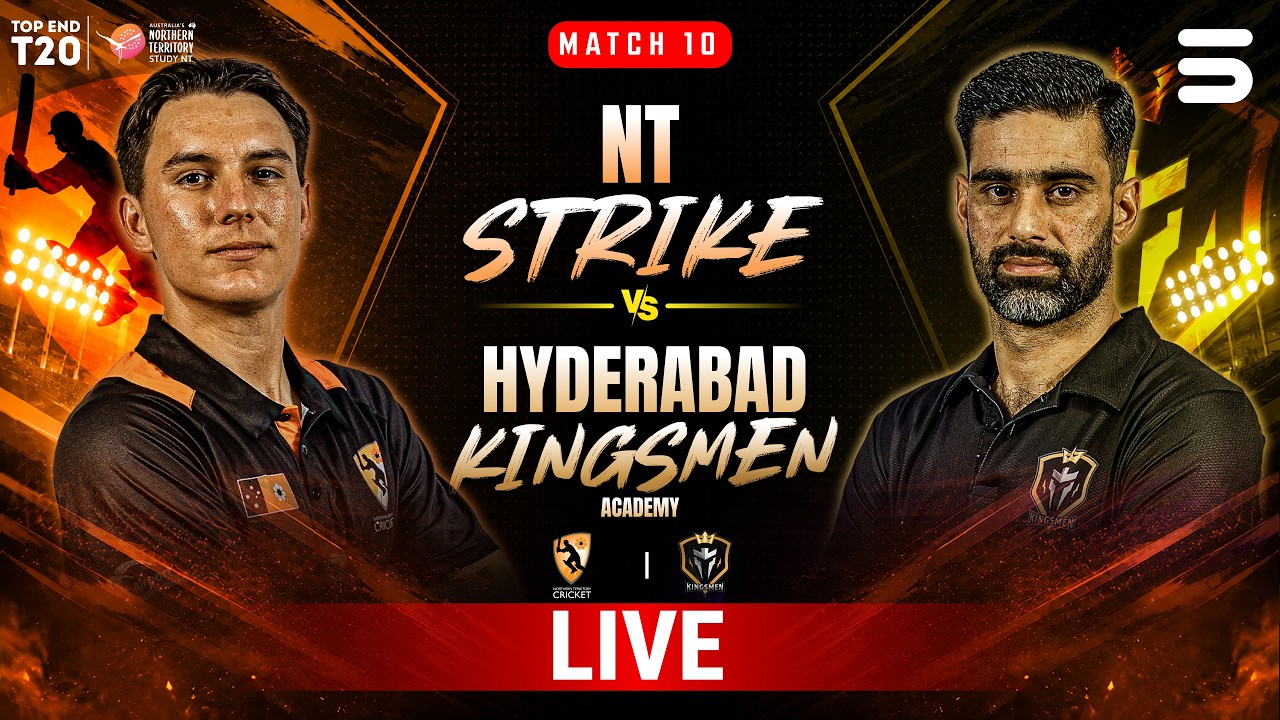 LIVE | NT Strike vs Hyderabad Kingsmen | Match 10 | DXC Arena | Top End T20 Series 2026 | ZP1H