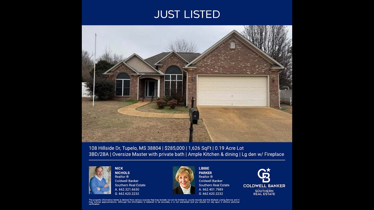 108 Hillside Drive, Tupelo, MS 38804 - Home for Sale