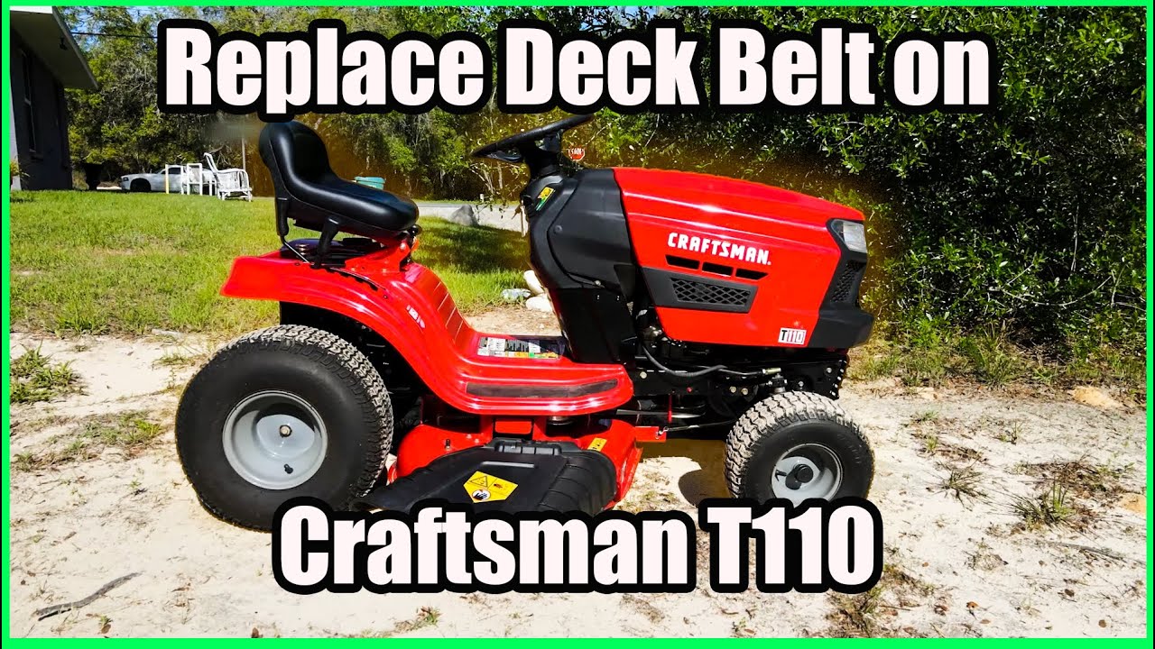 Замените приводной ремень на этой 42-дюймовой газонокосилке Craftsman T110
