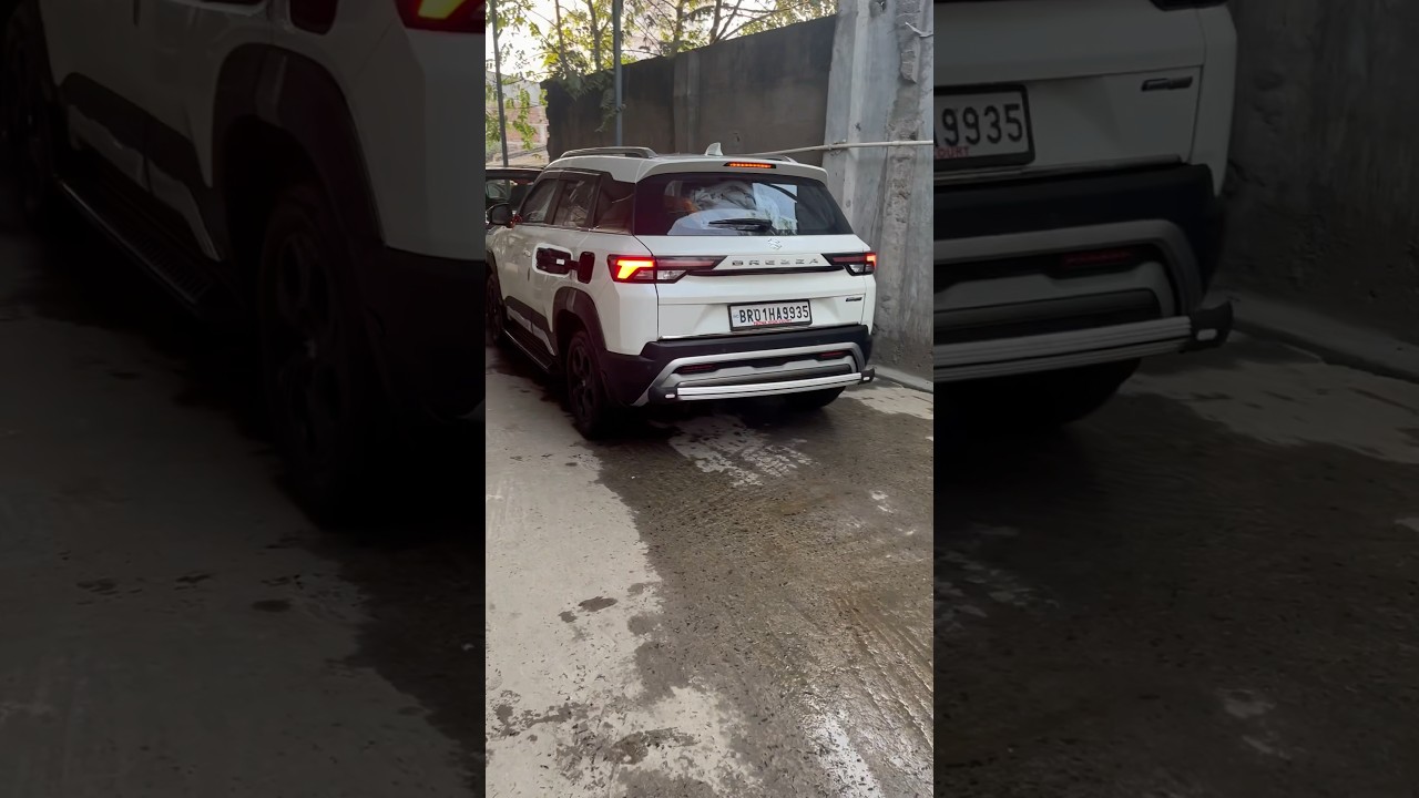 After servicing New brezza zxi 2024 #shortsvideo #automobile #brezzazxi #offroad #service #shorts