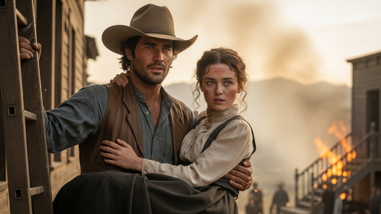 She Was Trapped In Fire At Hotel, A Cowboy Climbed Up And Carried Her Down Through Flames