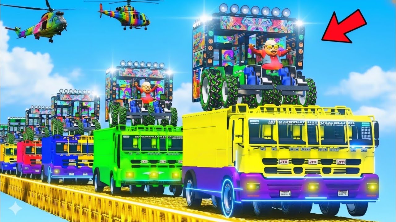 World's Highest 😲😳😱GTA 5 !TRIED THE IMPOSSIBLE SUPER MEGA RAMP CHALLENGE 😳🫨! INDIAN All 11 DJ