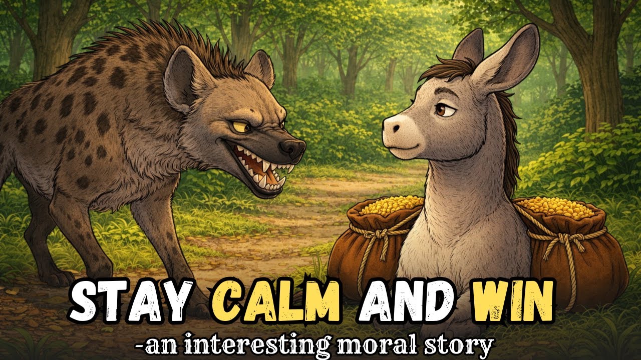 The Power of Staying Calm in Fear | Moral Story of a Donkey | Learn English Through Story 