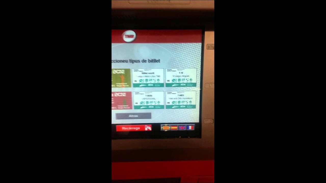 TMB Metro Barcelona Ticket Machine