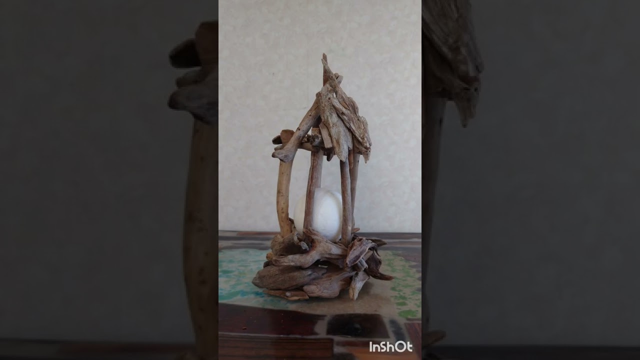 流木でナイトランプを作る動画#diy #shorts