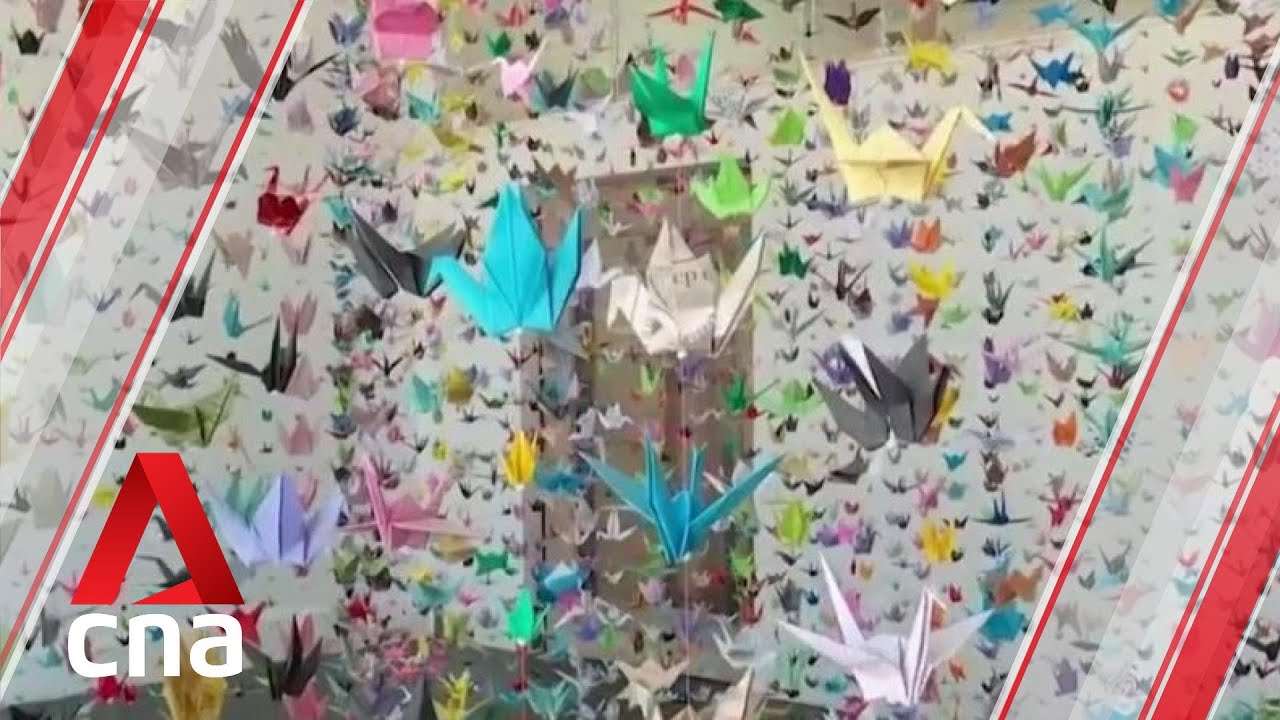 Los Angeles artist creates origami crane memorial for coronavirus victims