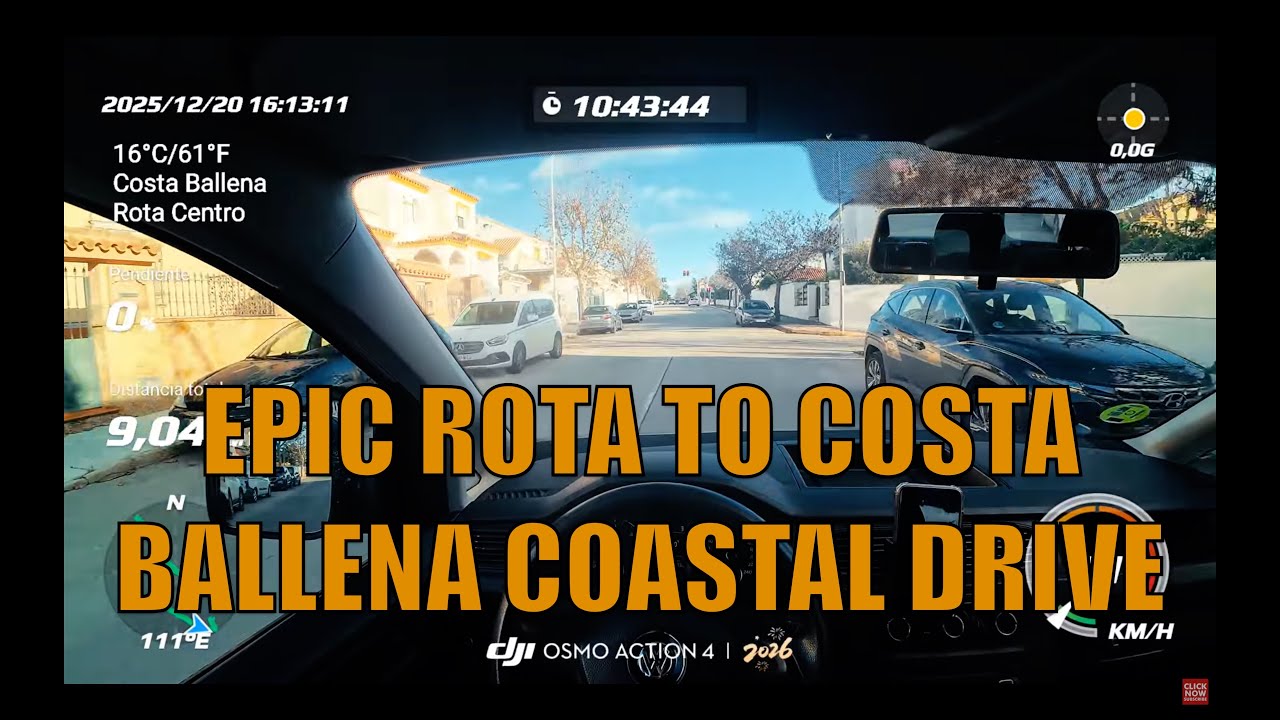 🚗📹 Rota to Costa Ballena Scenic Drive in 4K | Cádiz, Andalusia Spain Road Trip