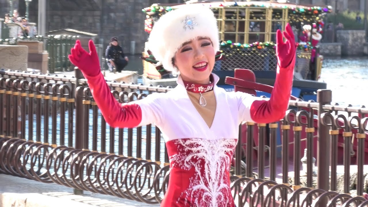 TDS イッツ・クリスマスタイム！2019.12.5(スロ下、神の舞編)【祝】神メインダさん役で目の前にご降臨！(神ダさん　)It