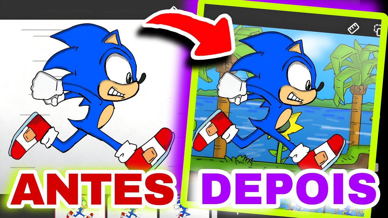 Como Fazer CENÁRIO na Animação - Como fazer animação com cenário no flipaclip - Tutorial (Pt 2)
