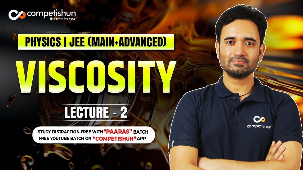 2 Stoke's law | Terminal velocity | Poiseuille's equation | Reynold's number | Viscosity | IIT JEE