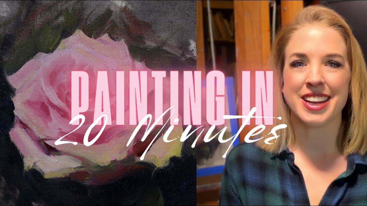 20 Minute Painting! Video 2 - Pink Roses in Oils #20minutepainting #annarosebain #arttutorial