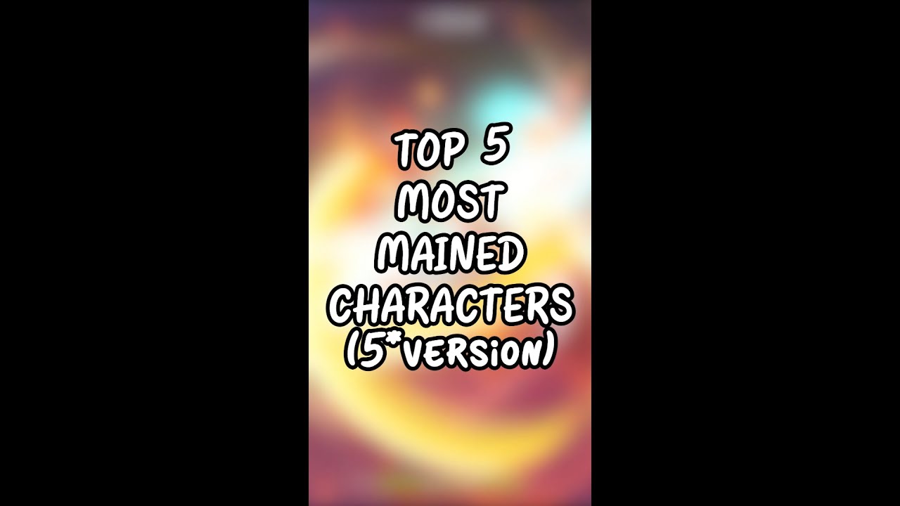 TOP 5 MOST MAINED CHARACTERS! (5*version)💫 #shorts #genshinimpact