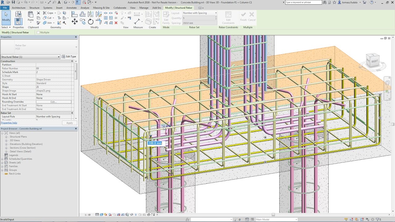 Revit 2018 New Feature -  Graphical Rebar Constraints in 3D Views