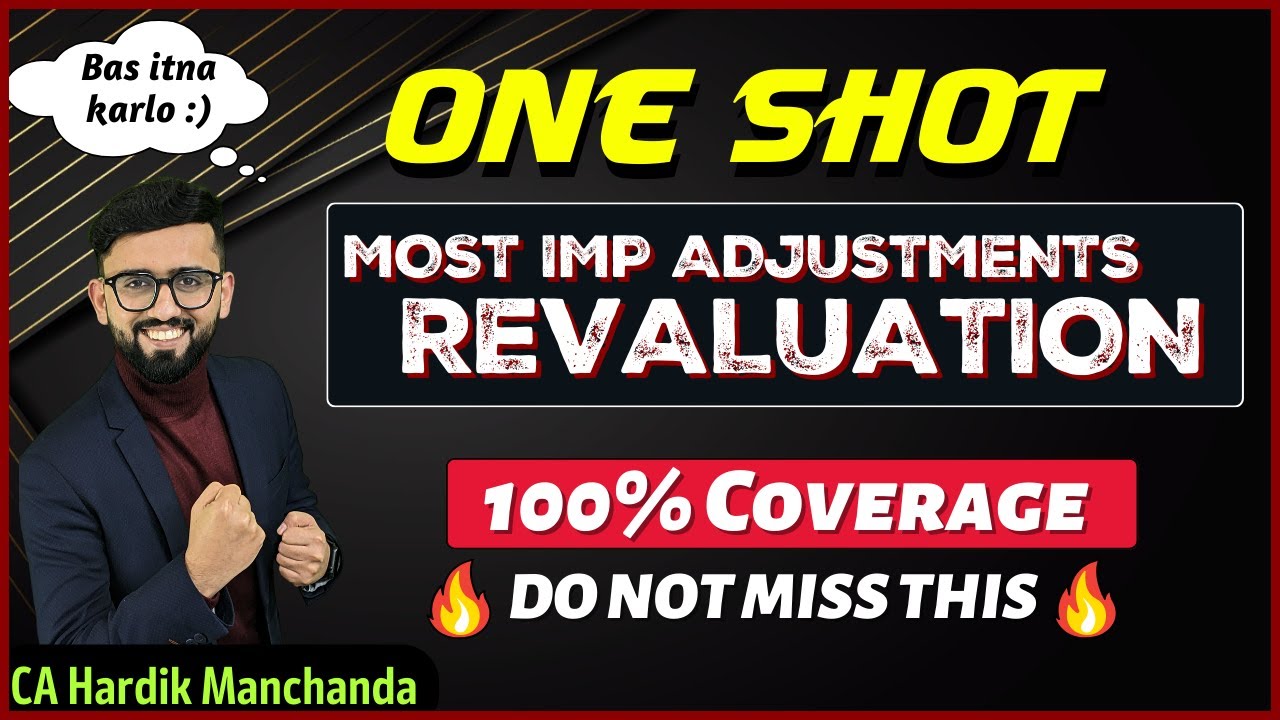 Most Imp Adjustments of Revaluation | Revaluation A/c | Class 12 Accounts | CA Hardik Manchanda