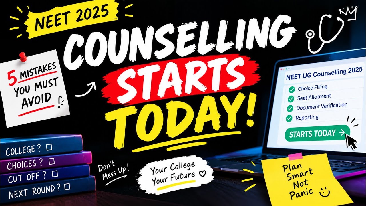 NEET Counselling Round3🚨5 BIG Mistakes You MUST Avoid | College Chances & Choice Filling#neetcutoff 