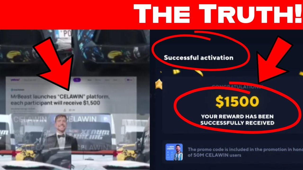 Celawin Mr Beast Legit or Scam, $1500 Withdrawal Test & Review, Fake YBEAST Promo Code