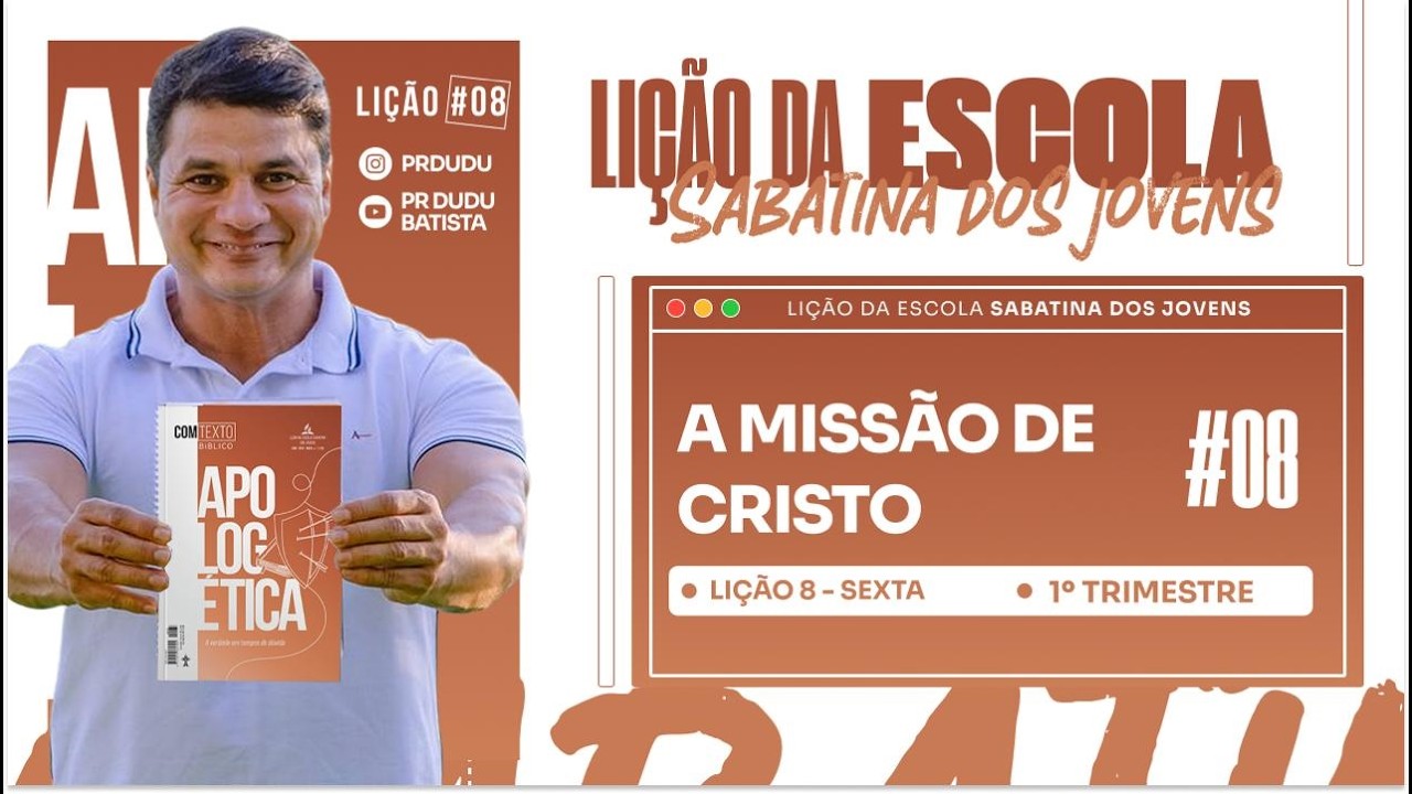 Lição da  Escola SABATINA DOS JOVENS , Sexta 20/02/2026  
