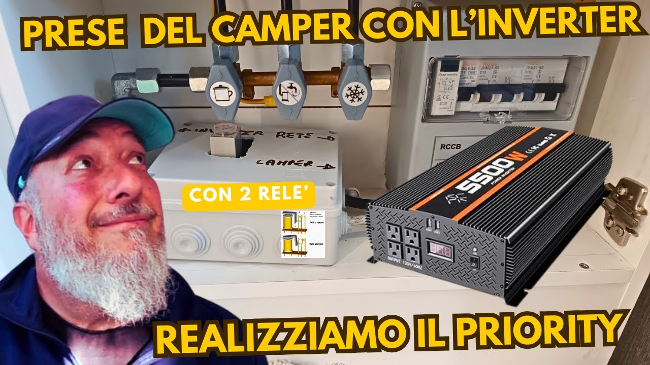 IMPIANTO ELETTRICO IN CAMPER - COLLEGARE LE PRESE DEL CAMPER CON L'INVERTER TRAMITE 2 RELE'