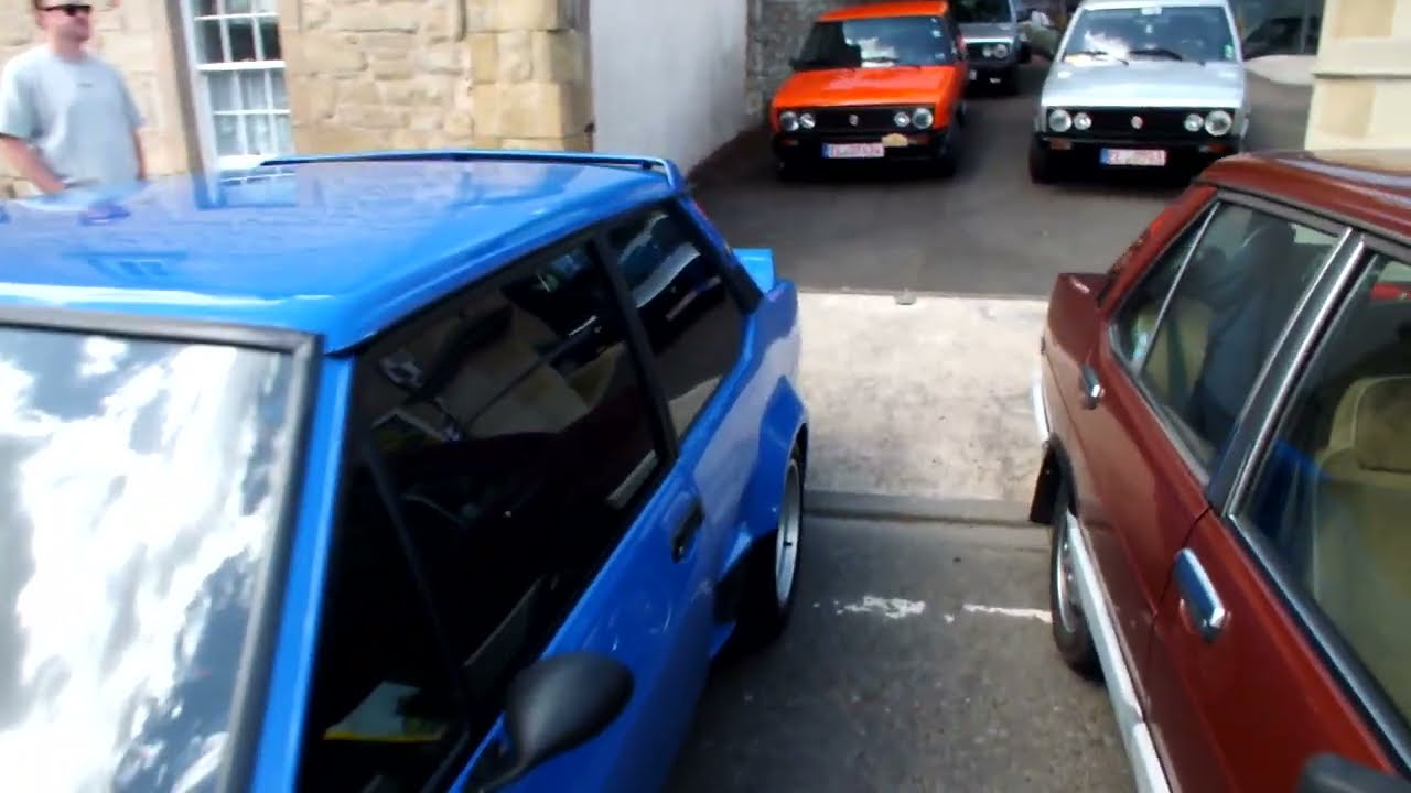 131 mirafiori club outside Jim Clark museum ,Duns