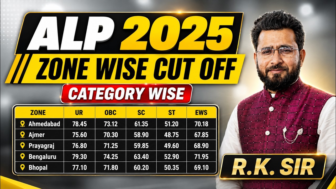 RRB ALP CBT-2 Expected Cut Off 2026 🔥 Zone & Category Wise | CBAT के लिए Safe Score कितना? BY RK SIR
