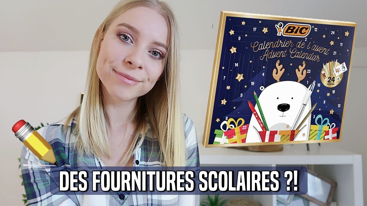 UNBOXING CALENDRIER DE L'AVENT 2019 : ✏️ FOURNITURES SCOLAIRES ! (BIC)