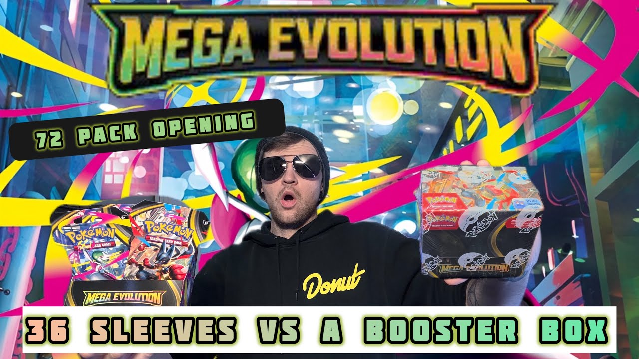 72 packs of Mega Evolution! Sleeves VS a Booster Box! What hits harder?! (My late release day video)