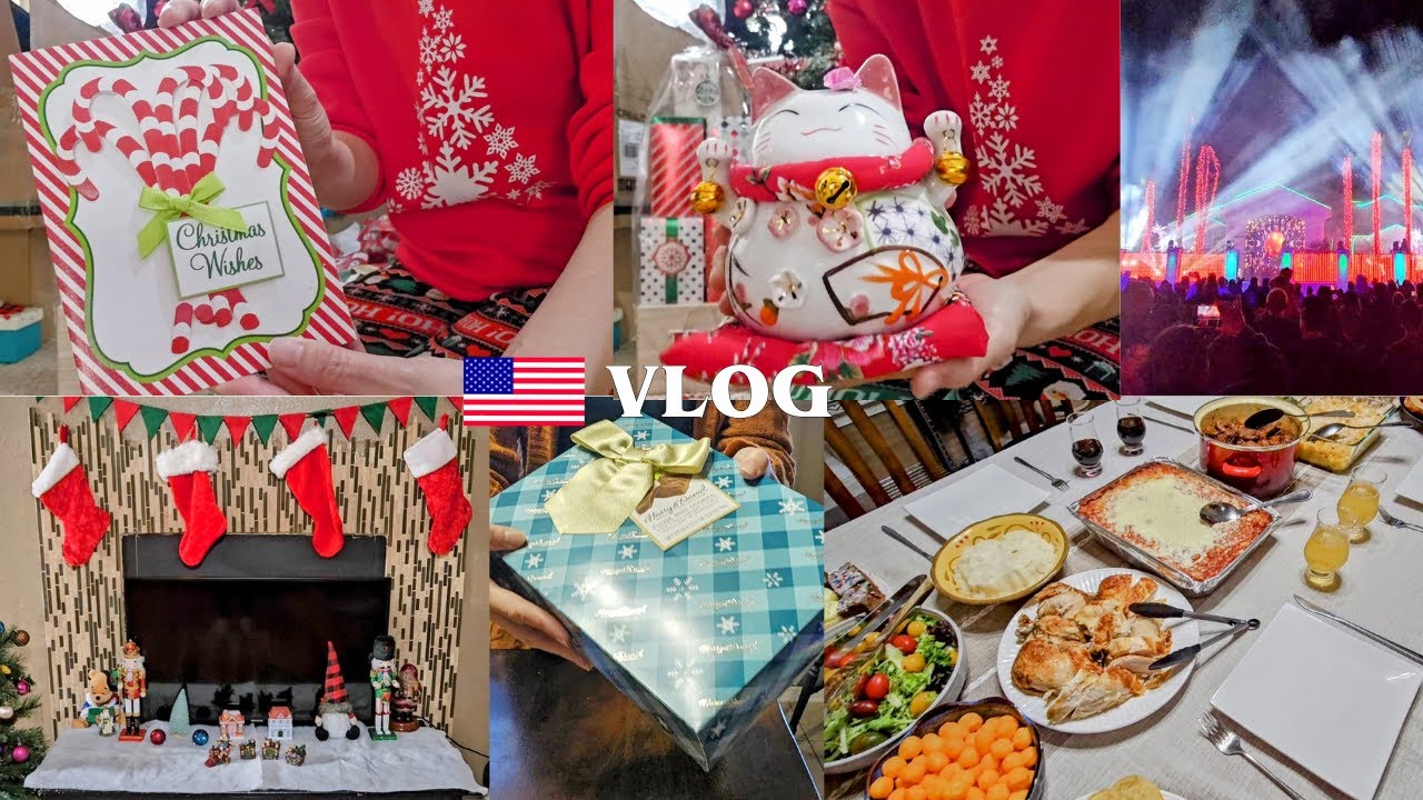 【アメリカ生活vlog】手抜きクリスマスご飯🎄クリプレ🎁購入品🛒クリスマスの過ごし方🎅ビーフシチュー