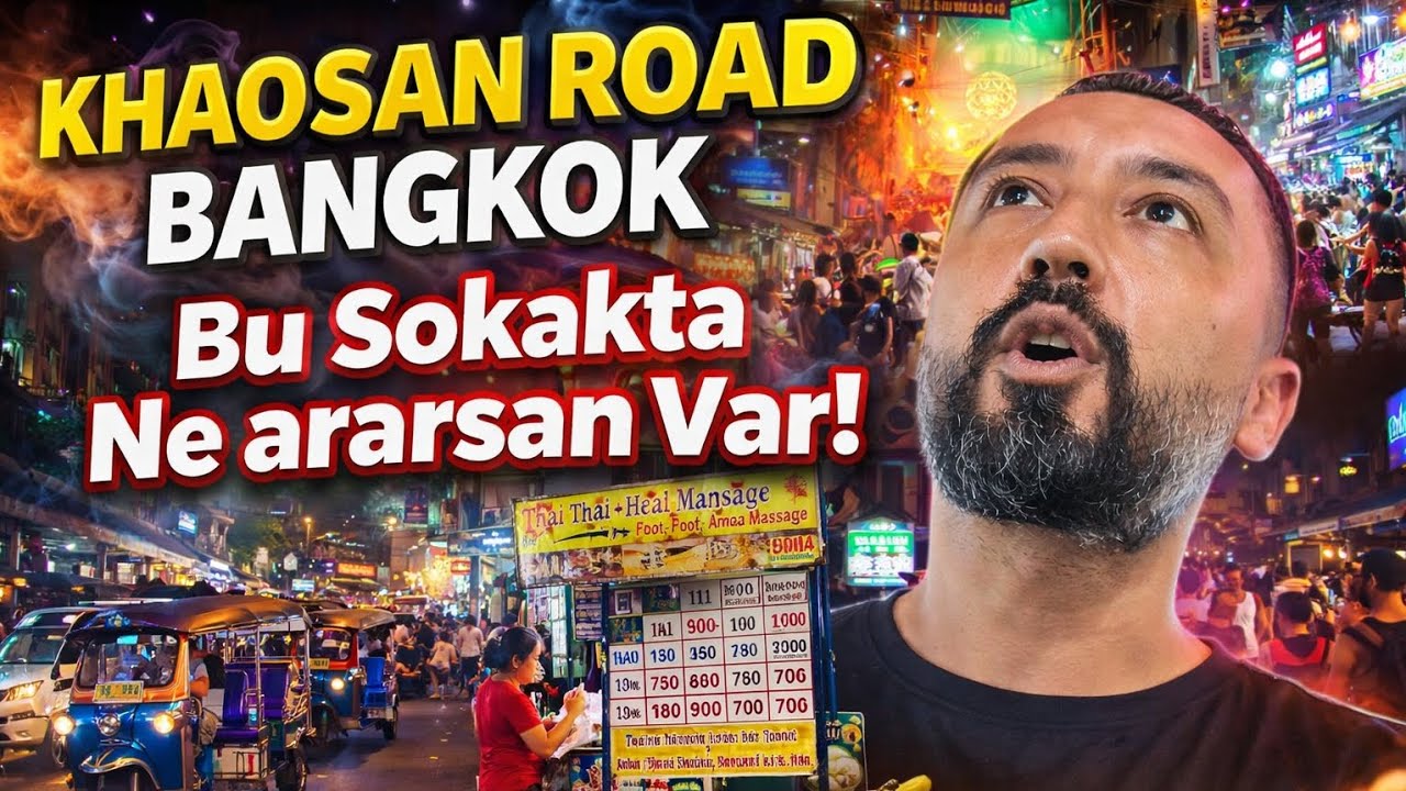 Bangkok Khaosan Road Bu Sokakta Ne Ararsan Var !!!