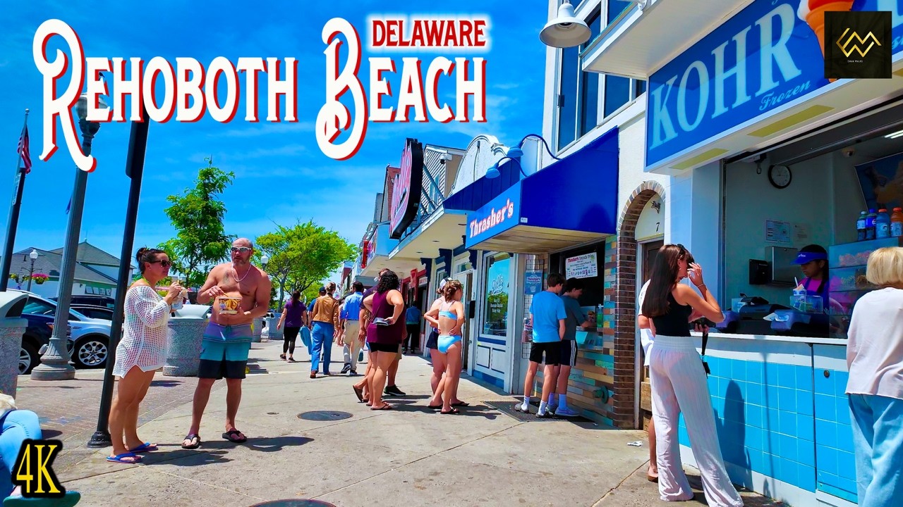 Rehoboth Beach Walk 4K | Boardwalk & Rehoboth Avenue Tour