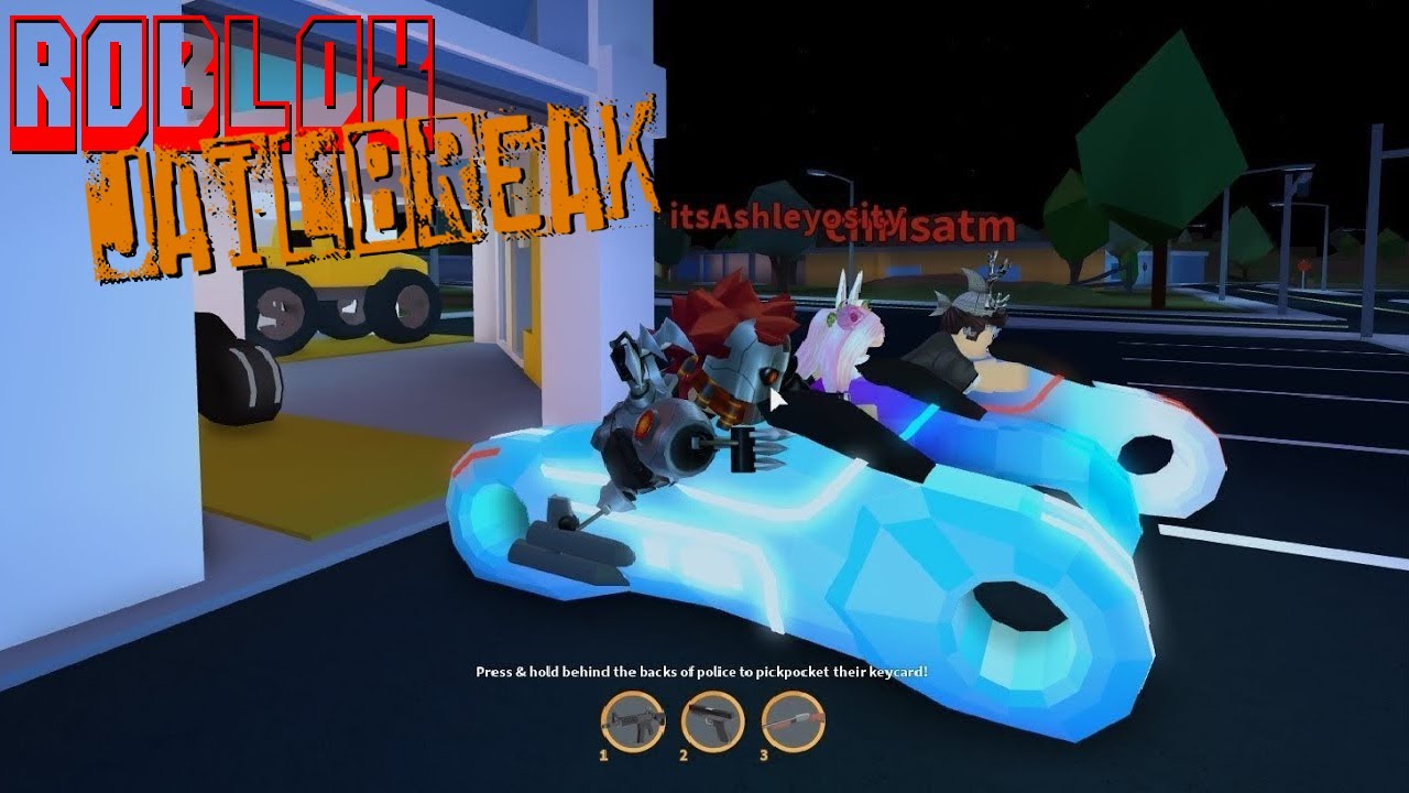 Roblox JAIL BREAK 04  - SPENDING $1,000,000 ON THE TRON BIKE w/ chrisatm & itsAshleyosity
