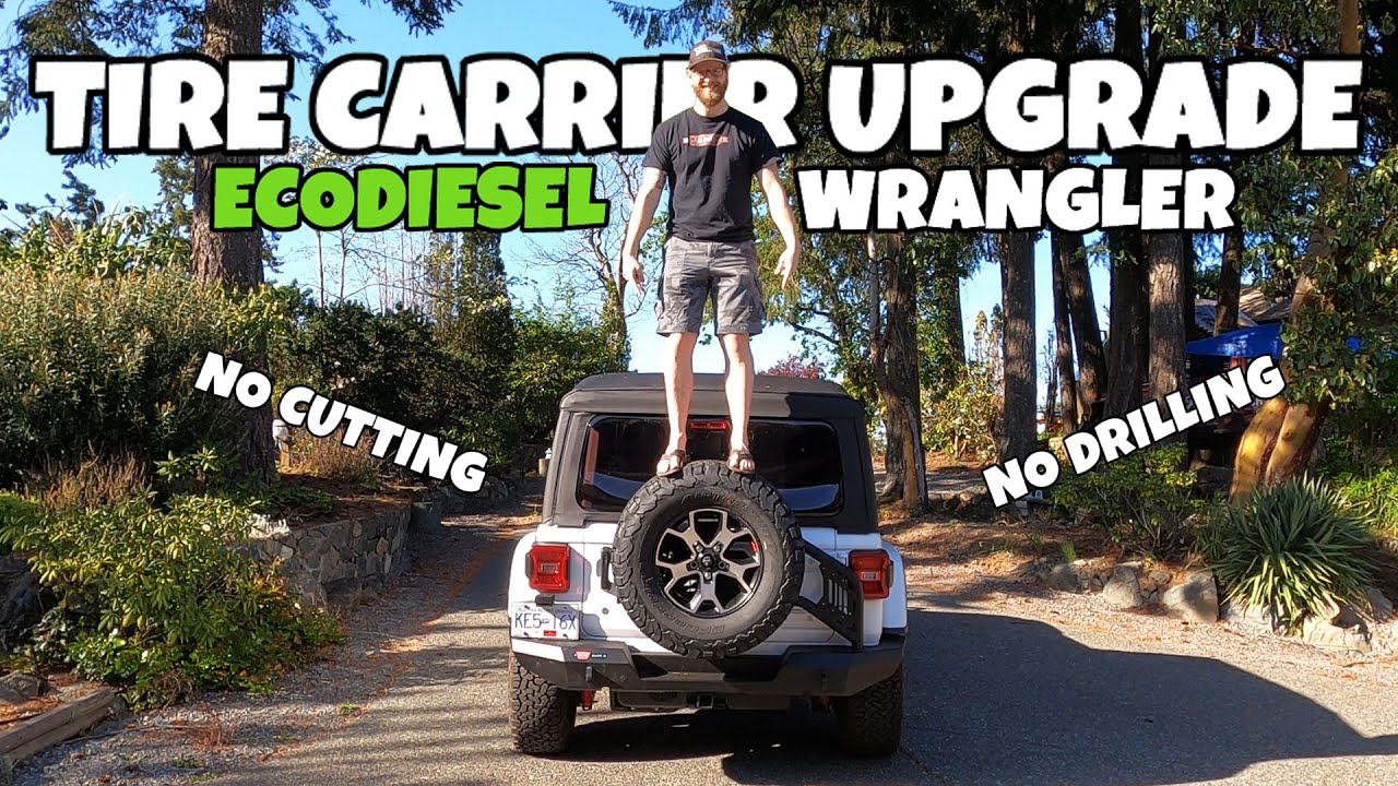 Jeep Wrangler JL - Tire Carrier Install & Warn Elite Bumper - Ecodiesel Mods