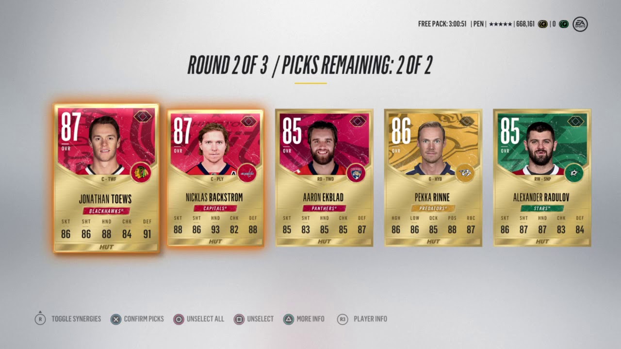 NHL 18 99ovr TOTY pull!!!