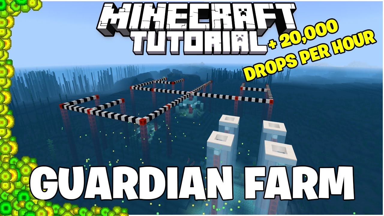 Easiest Guardian Farm (No Drain!) - Minecraft Bedrock 1.21