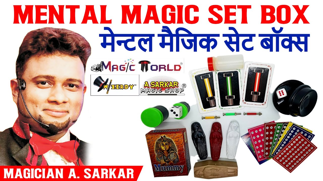 MENTAL MAGIC SET BOX BY MAGICIAN A.SARKAR / BEGINNER MENTALISM MAGIC / MENTALIST MAGIC /M-6292290960