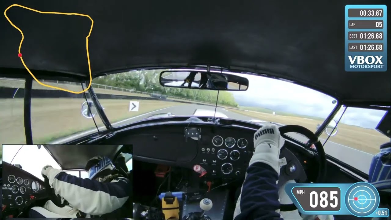 AC Cobra around Goodwood Motor Circuit