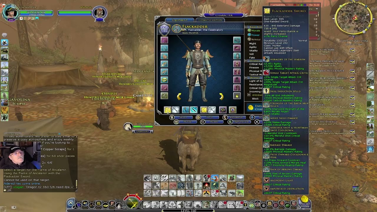 LOTRO - Lord of the Rings Online - Hunter raid on Flackadder and Gladerunner - Then Glade will conin