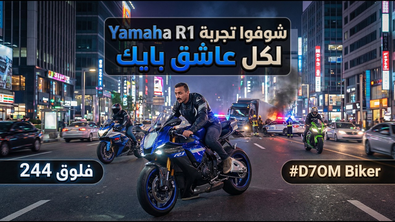 فلوق: 244 هل Yamaha R1 تستحق كل هذه المغامرة؟🏍️ |D7OM Biker