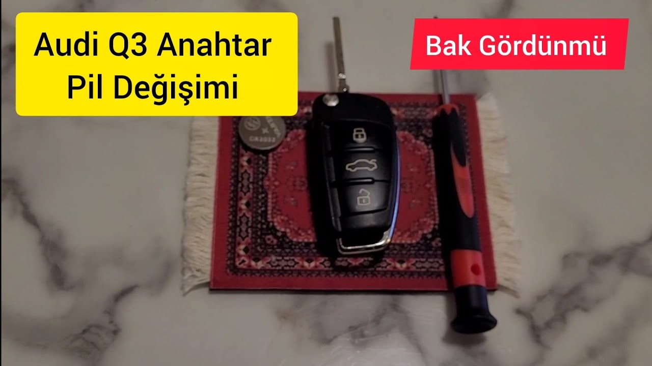 Audi Q3 Anahtar Pil Değişimi Nasıl Yapılır?.Audi Q3 Schlüssel Batterie Wechseln. 