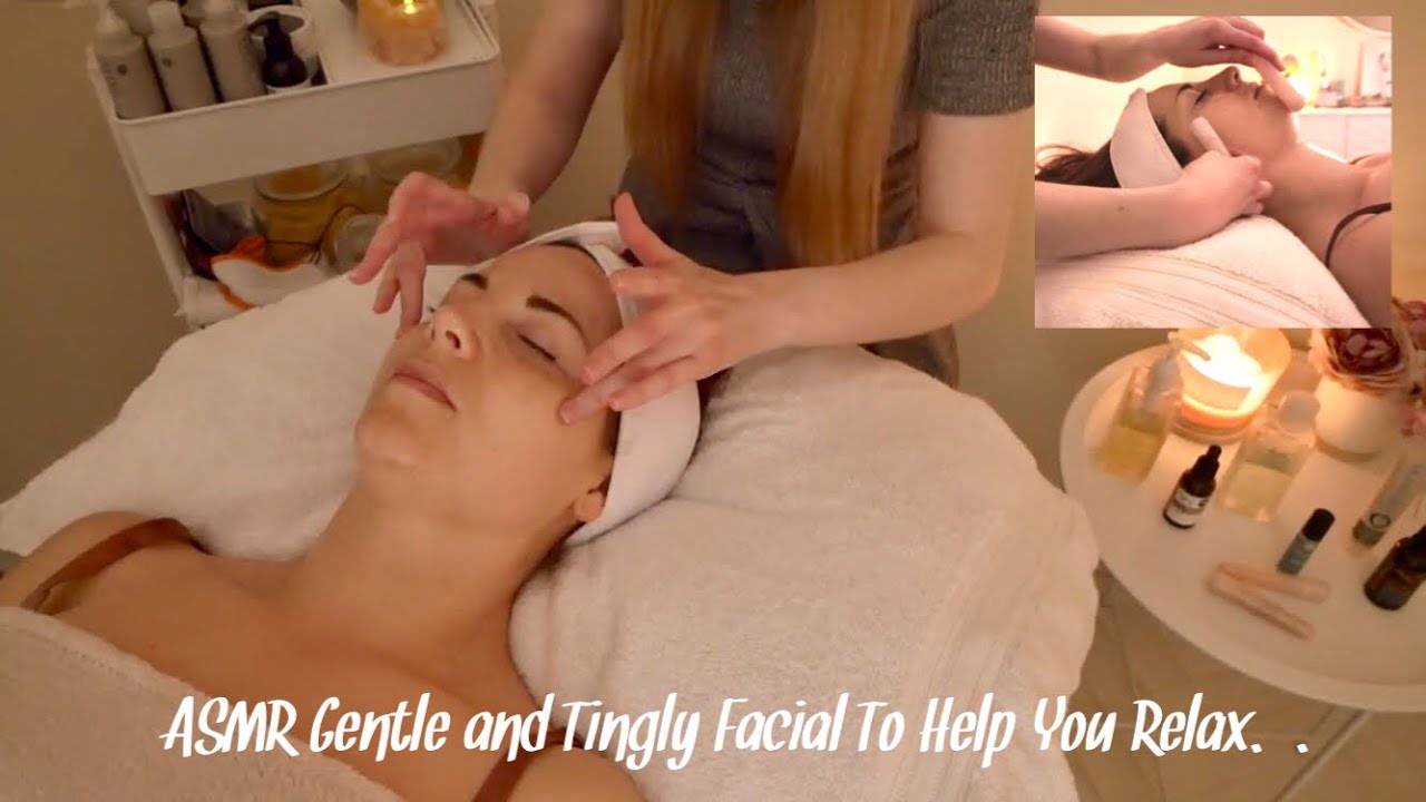 ASMR Gentle Facial Treatment with rose quartz stone Massage and Scalp Massage | No Talking