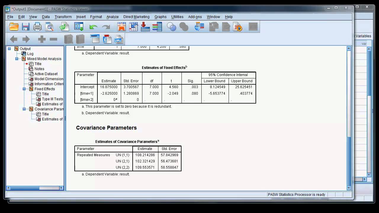 Modern repeated measures analysis using mixed models in SPSS (1)