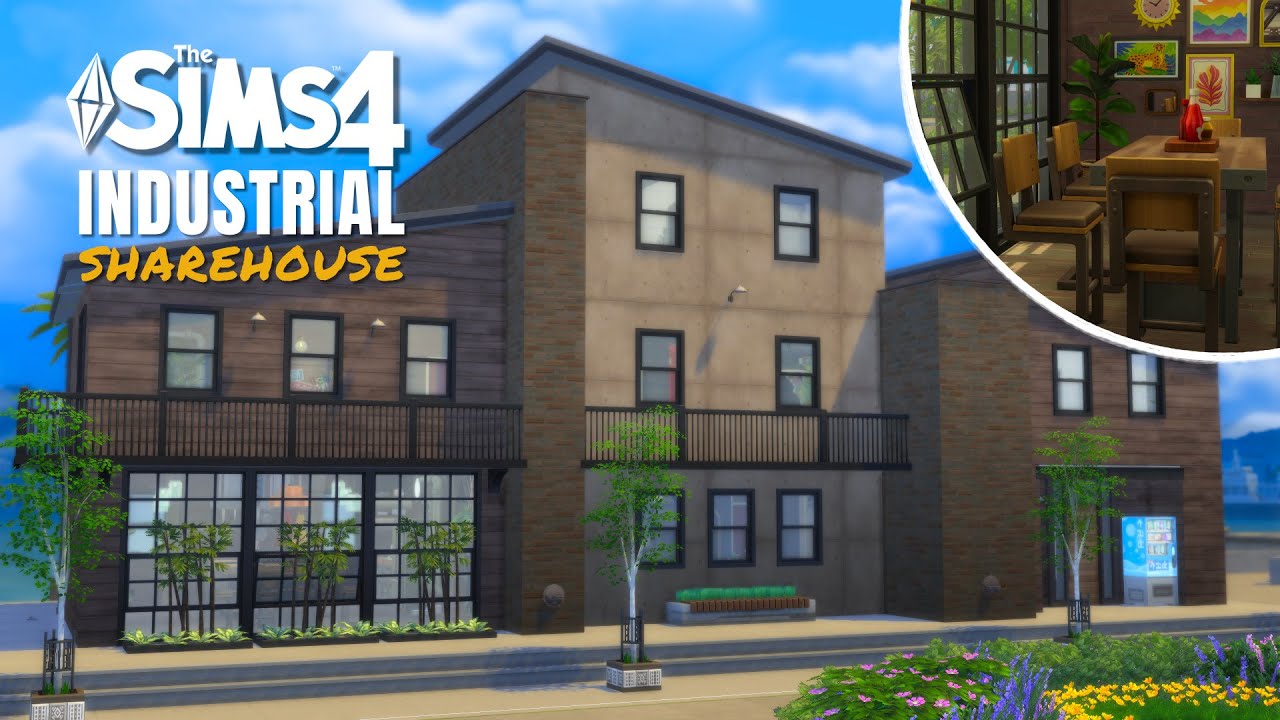 The Sims 4 Builds - 6 Sim Sharehouse using For Rent!