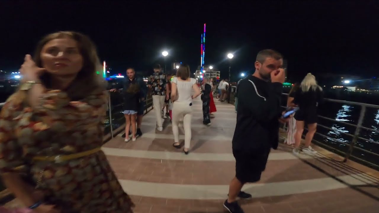 SUNNYBEACH Bulgaria AT NIGHT  4K