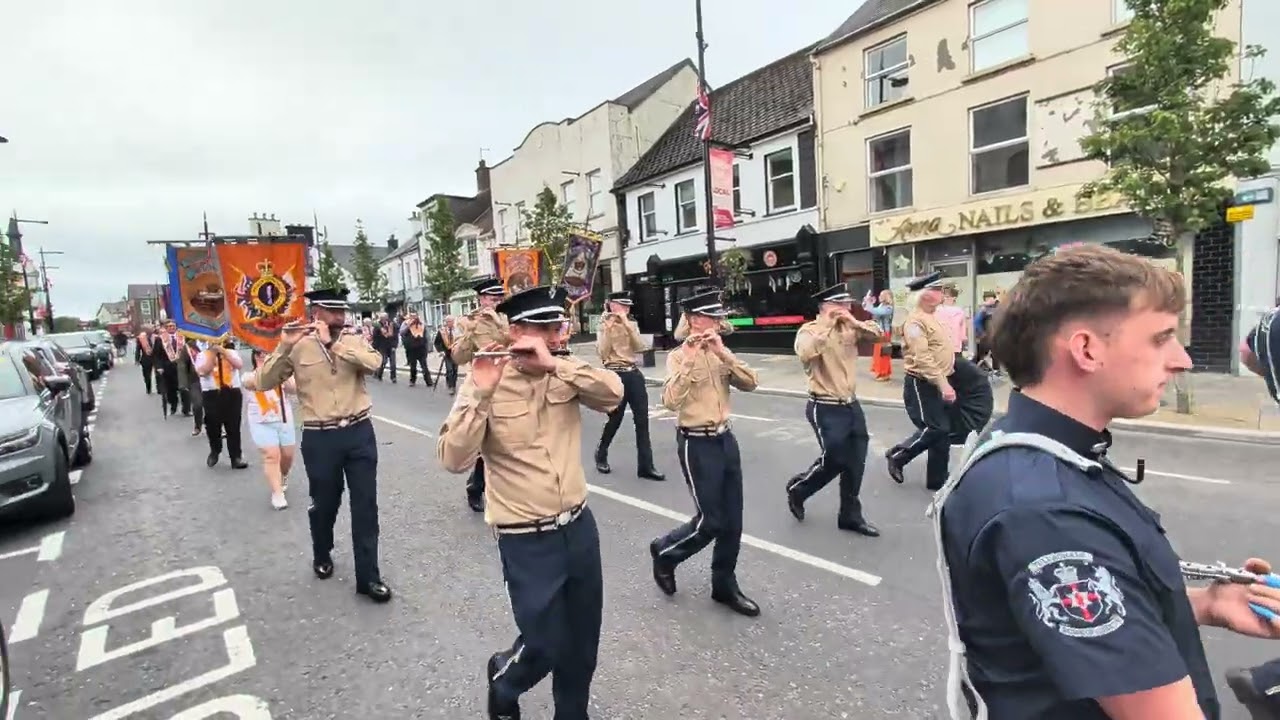 Independent orange order banner parade in Ballymoney Saturday 4-7-2026. 