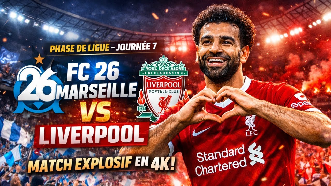 FC 26 Marseille vs Liverpool | Phase de Ligue – Journée 7 | Match Explosif en 4K