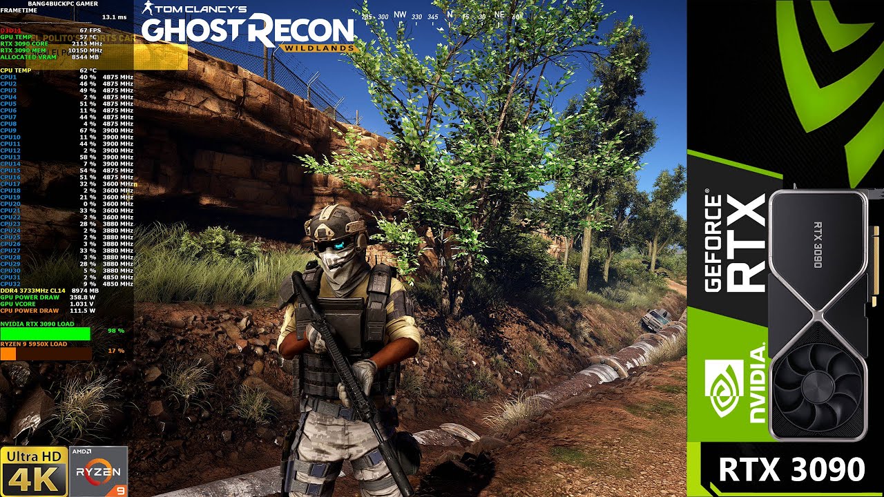 Ghost Recon Wildlands Ultra Settings 4K | RTX 3090 | Ryzen 9 5950X